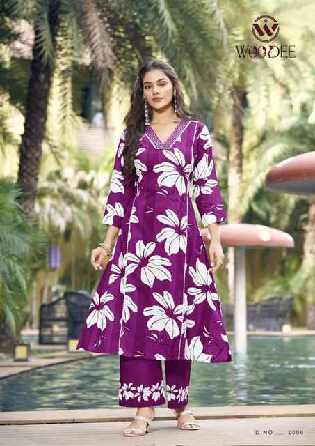 Woodee Payal Rayon Co-Ord Set 6 pcs Catalogue