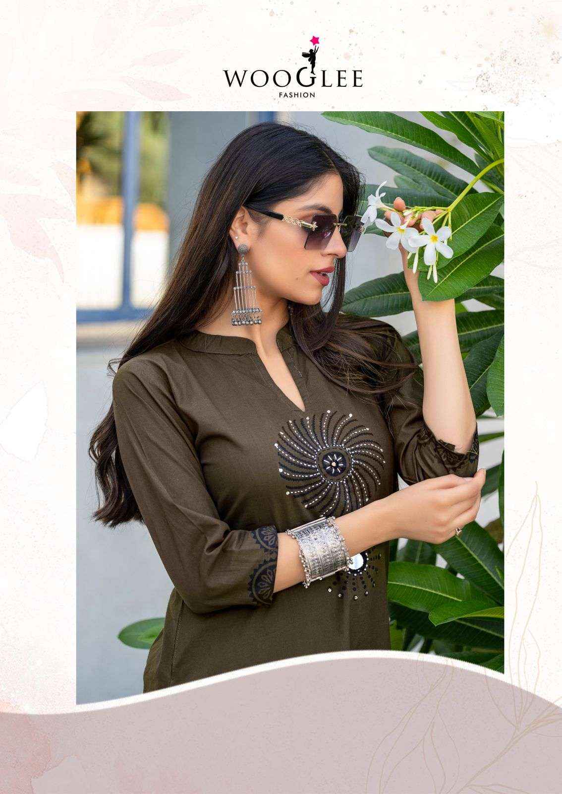 Wooglee Malvika Cotton Kurti With Bottom 6 pcs Catalogue