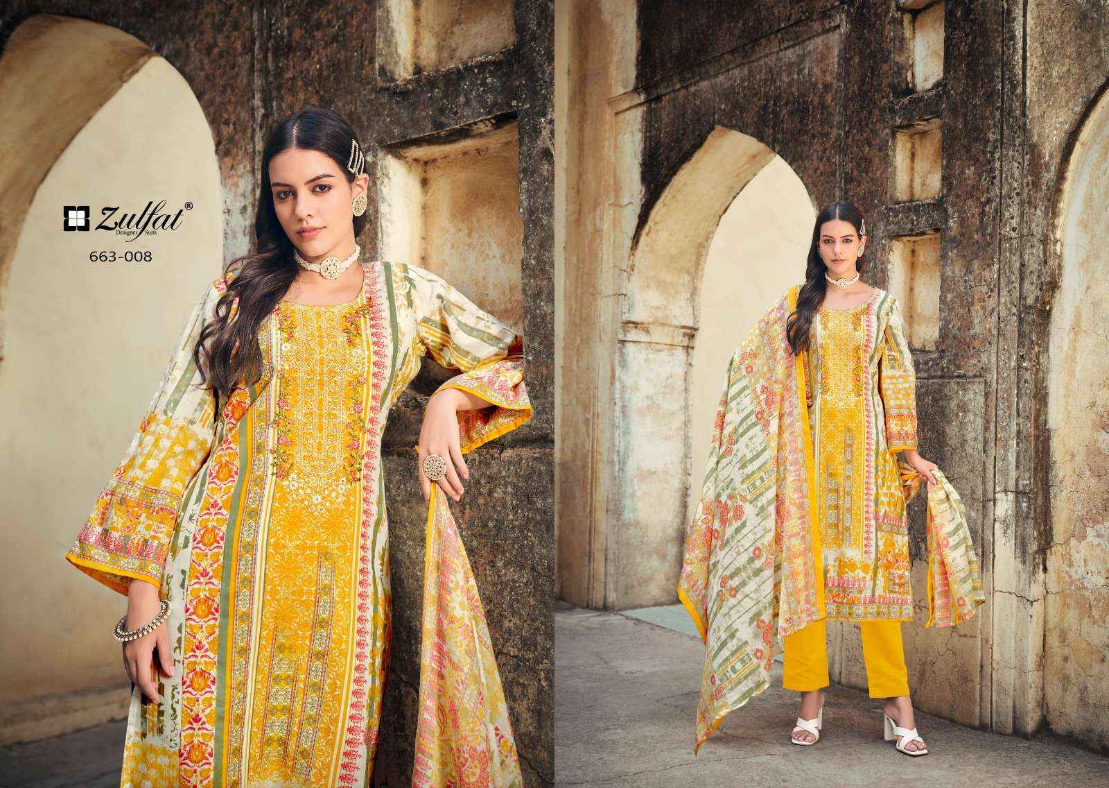 Zulfat Gulnaaz Vol 5 Cotton Dress Material 8 pcs Catalogue