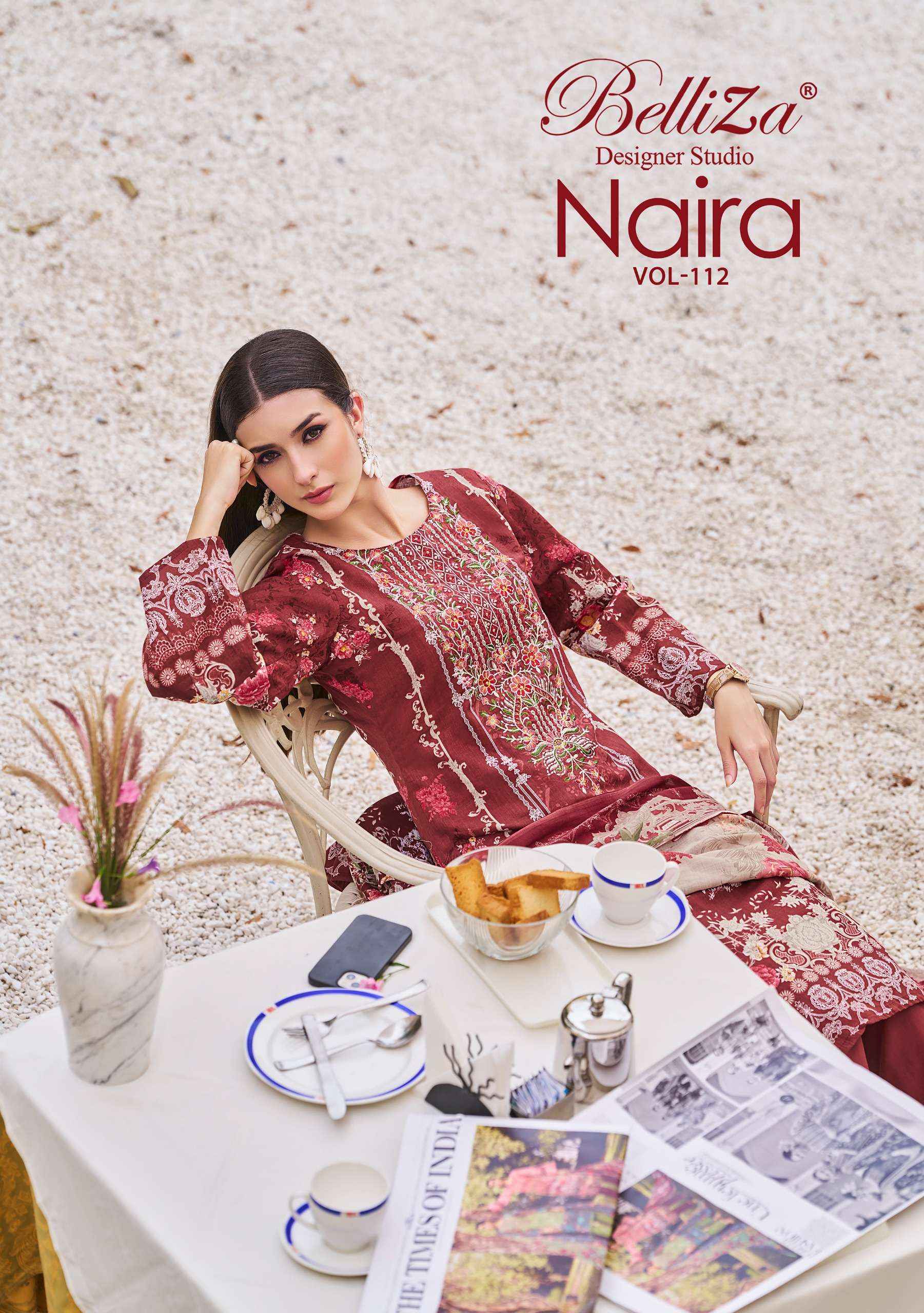 Belliza Naira Vol 112 Cotton Dress Material 8 pcs Cataloge