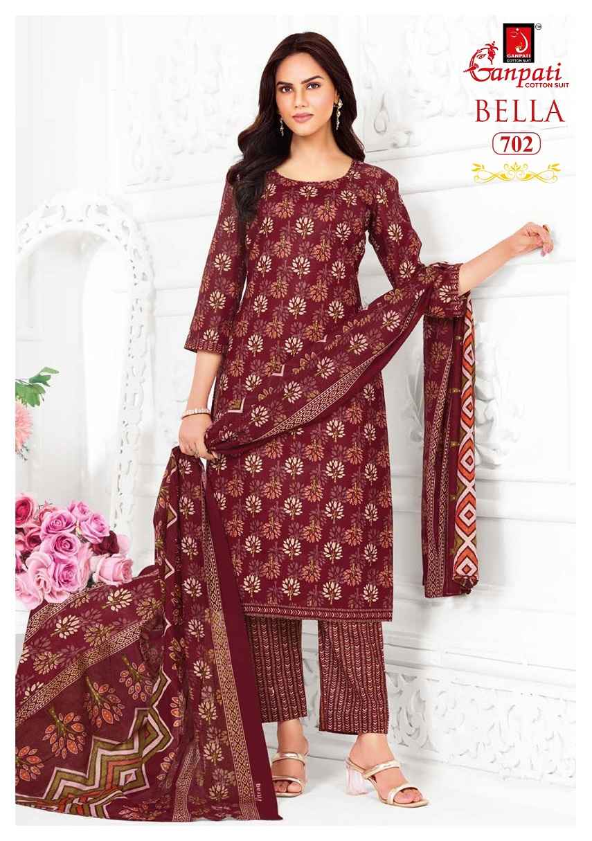 Ganpati Bella Patiyala Vol 7 Cotton Dress Material 15 pcs Catalogue