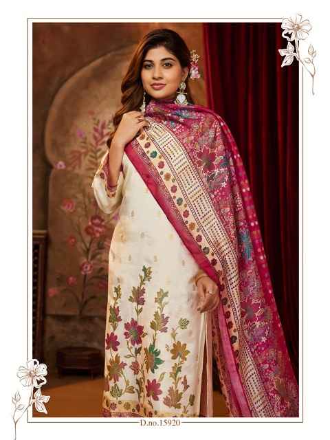 Ibiza Casual Dairy Silk Dress Material 4 Pc Catalogue