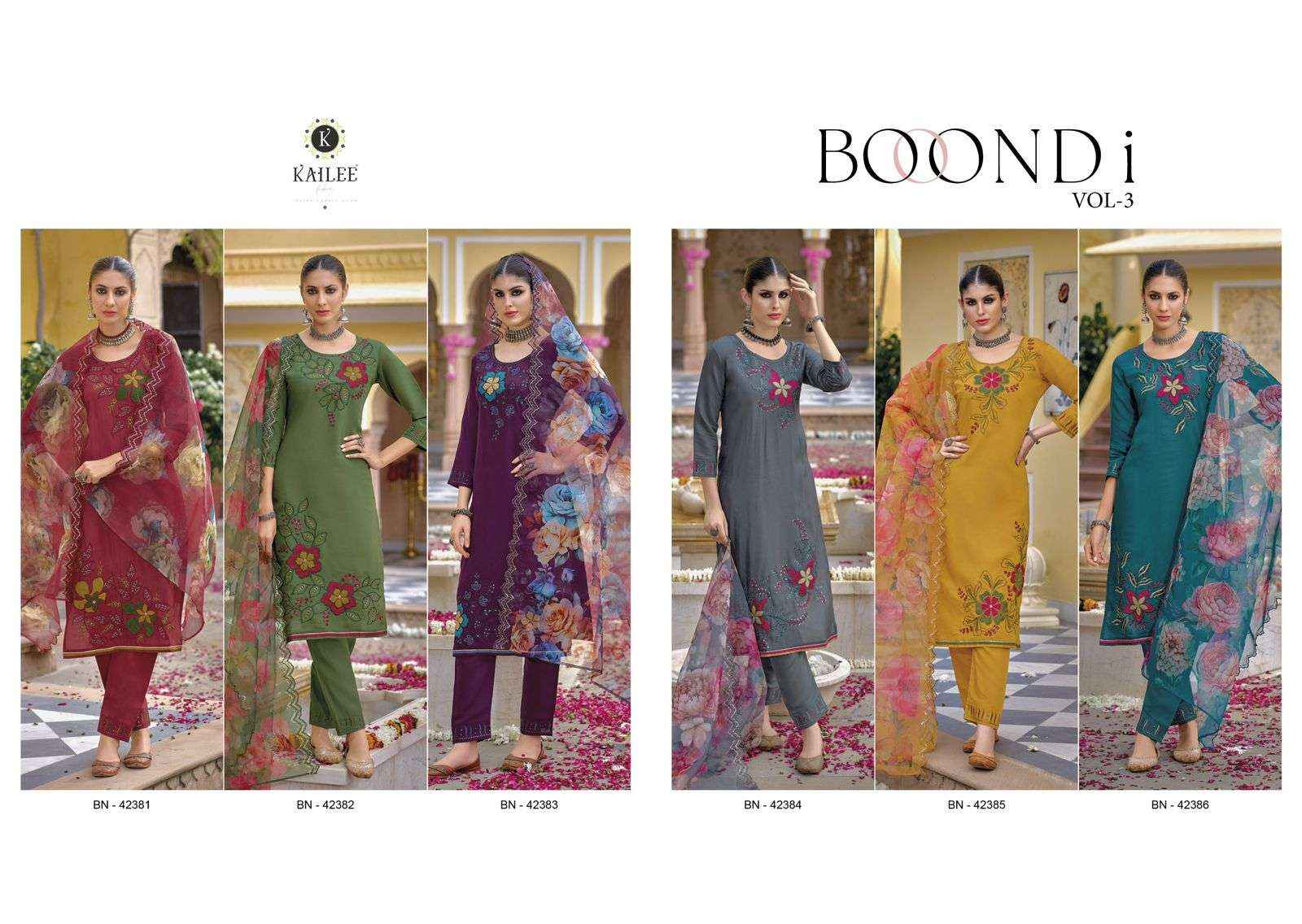 Kailee Fashion Boondi Vol 3 Viscose Silk Kurti Combo 6 pcs Catalogue