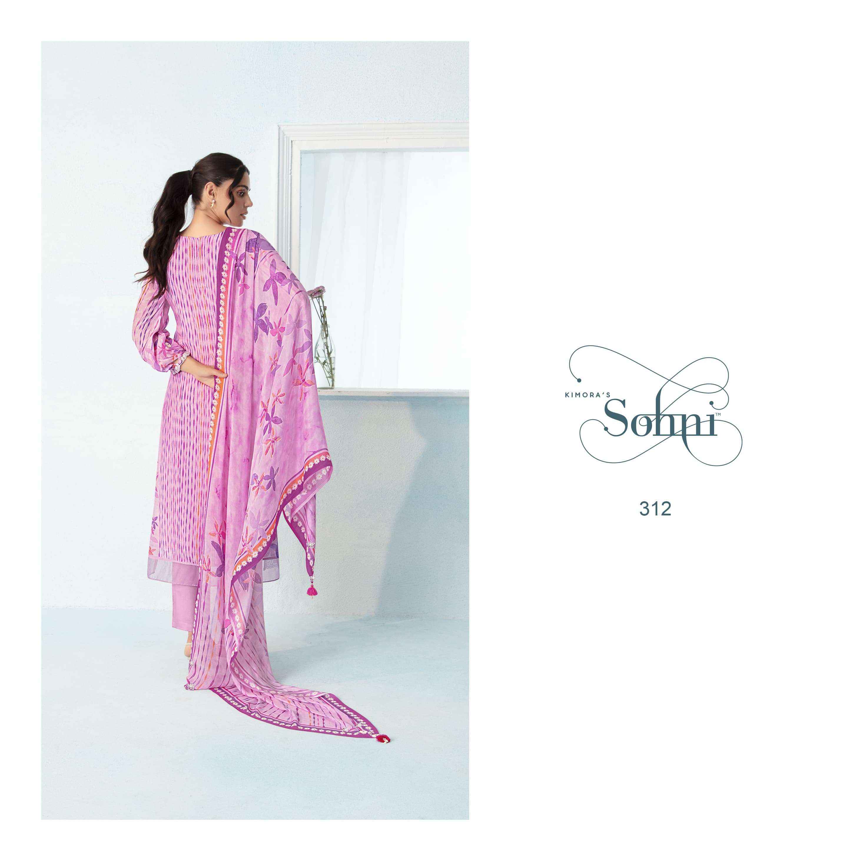 Kimora Sohni Ocean Vol 24 Muslin Dress Material 4 pcs Catalogue