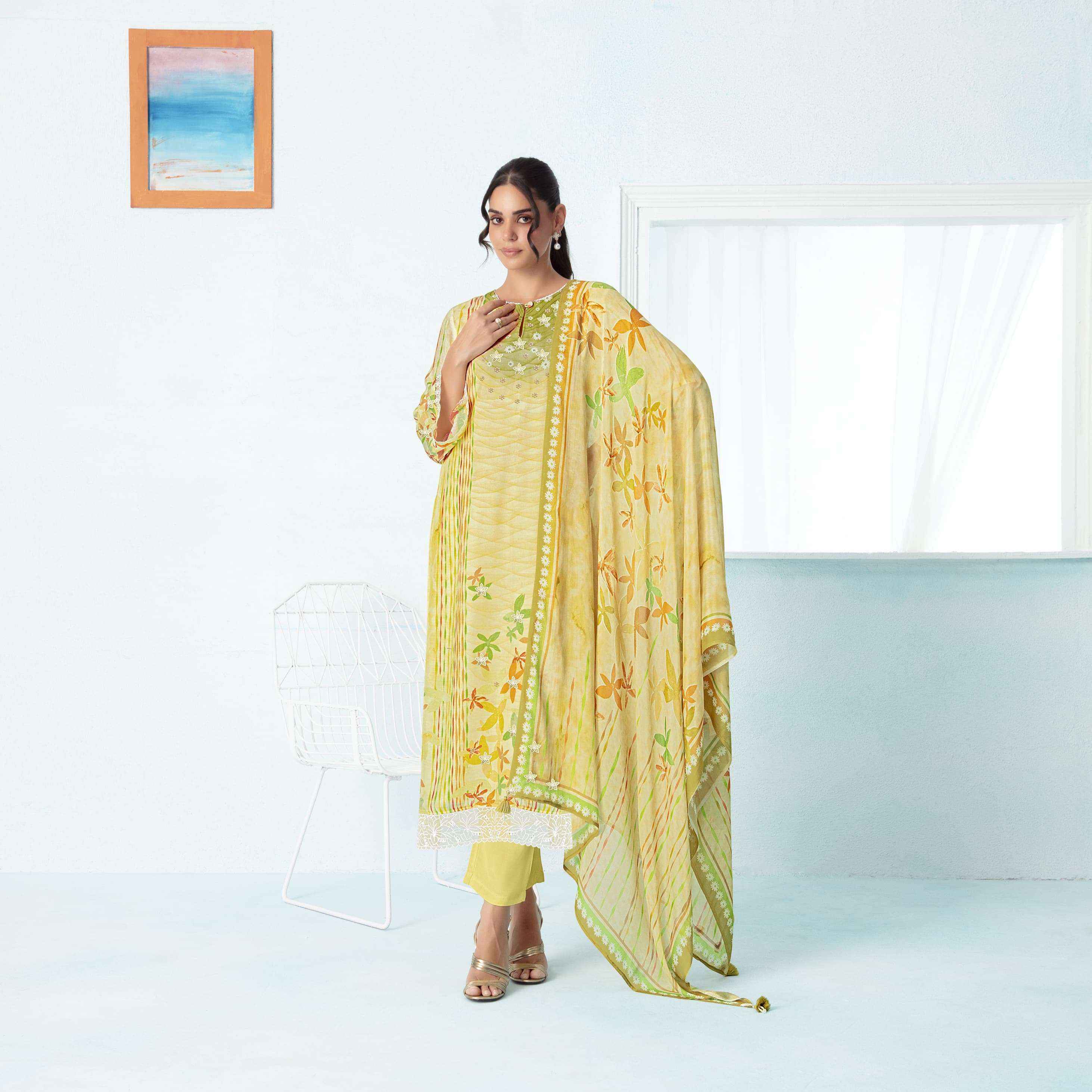 Kimora Sohni Ocean Vol 24 Muslin Dress Material 4 pcs Catalogue