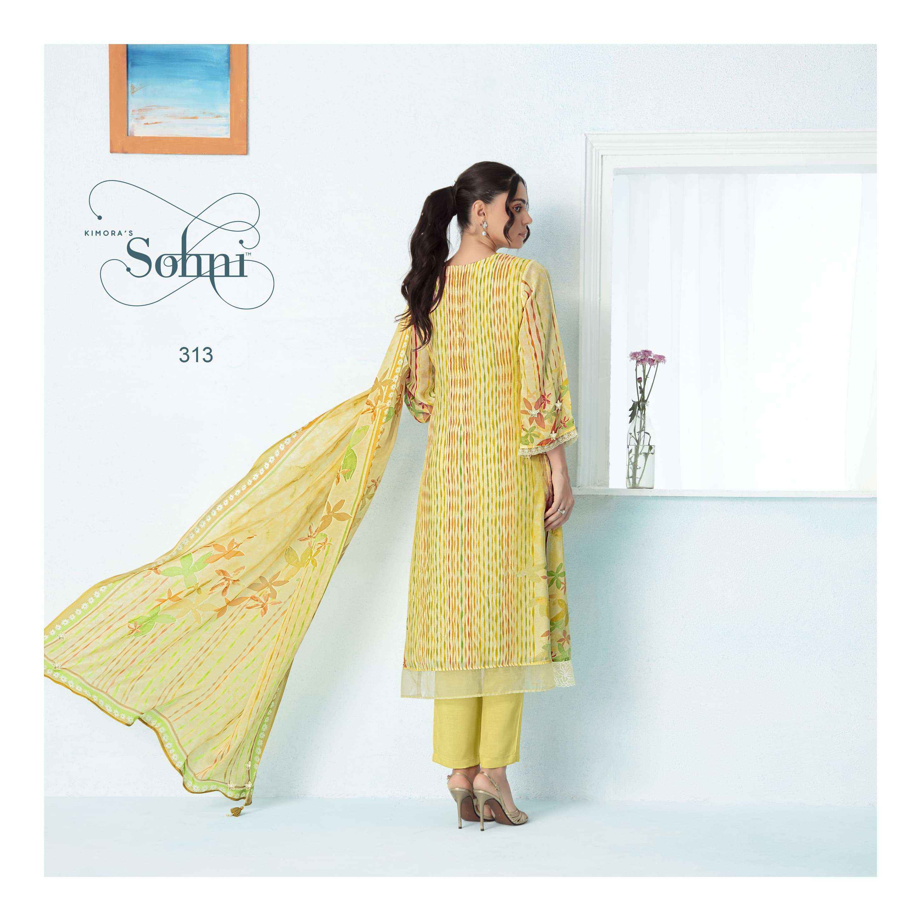 Kimora Sohni Ocean Vol 24 Muslin Dress Material 4 pcs Catalogue