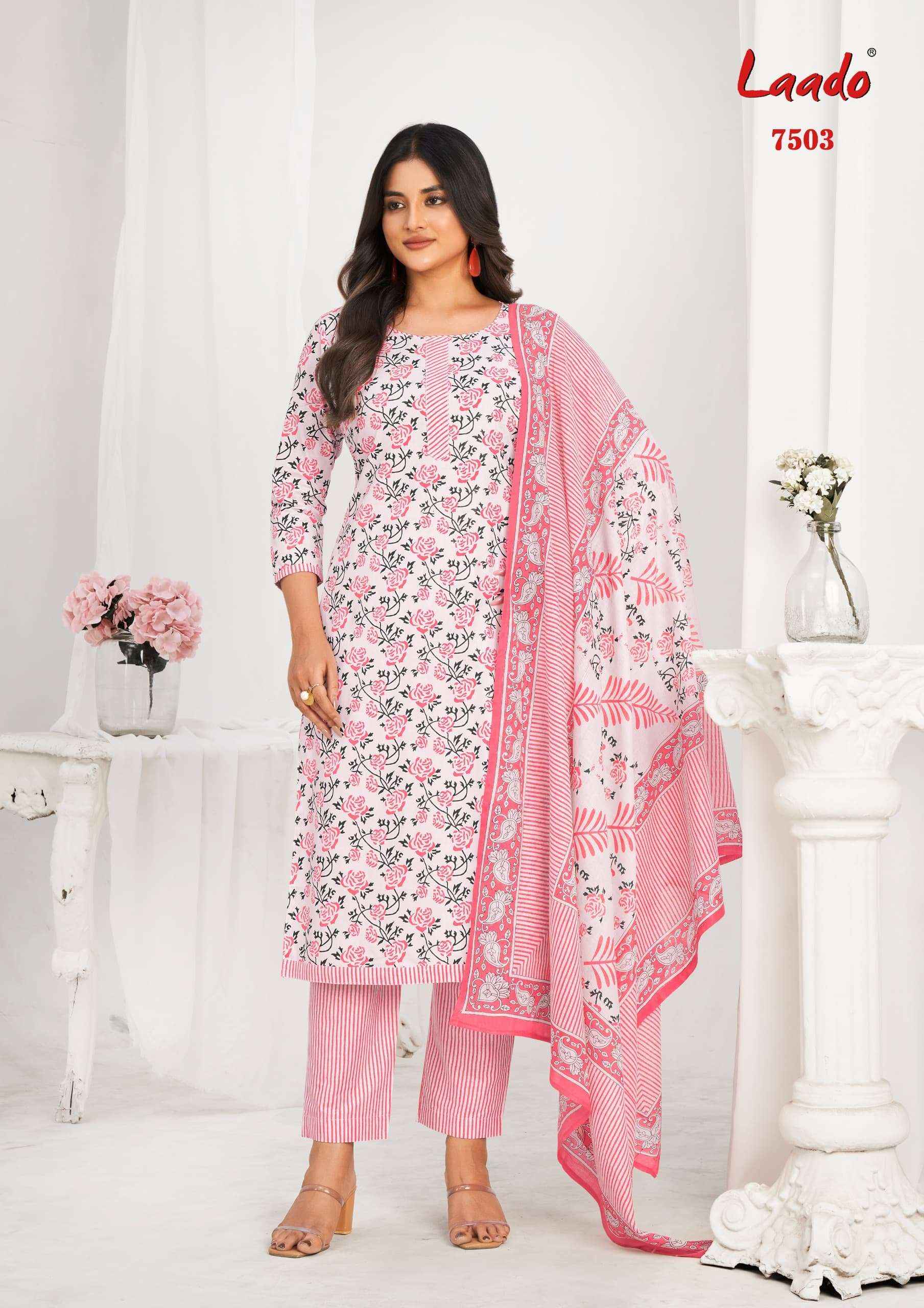 Laado Vol 75 Cotton Dress Material 10 Pc Catalog