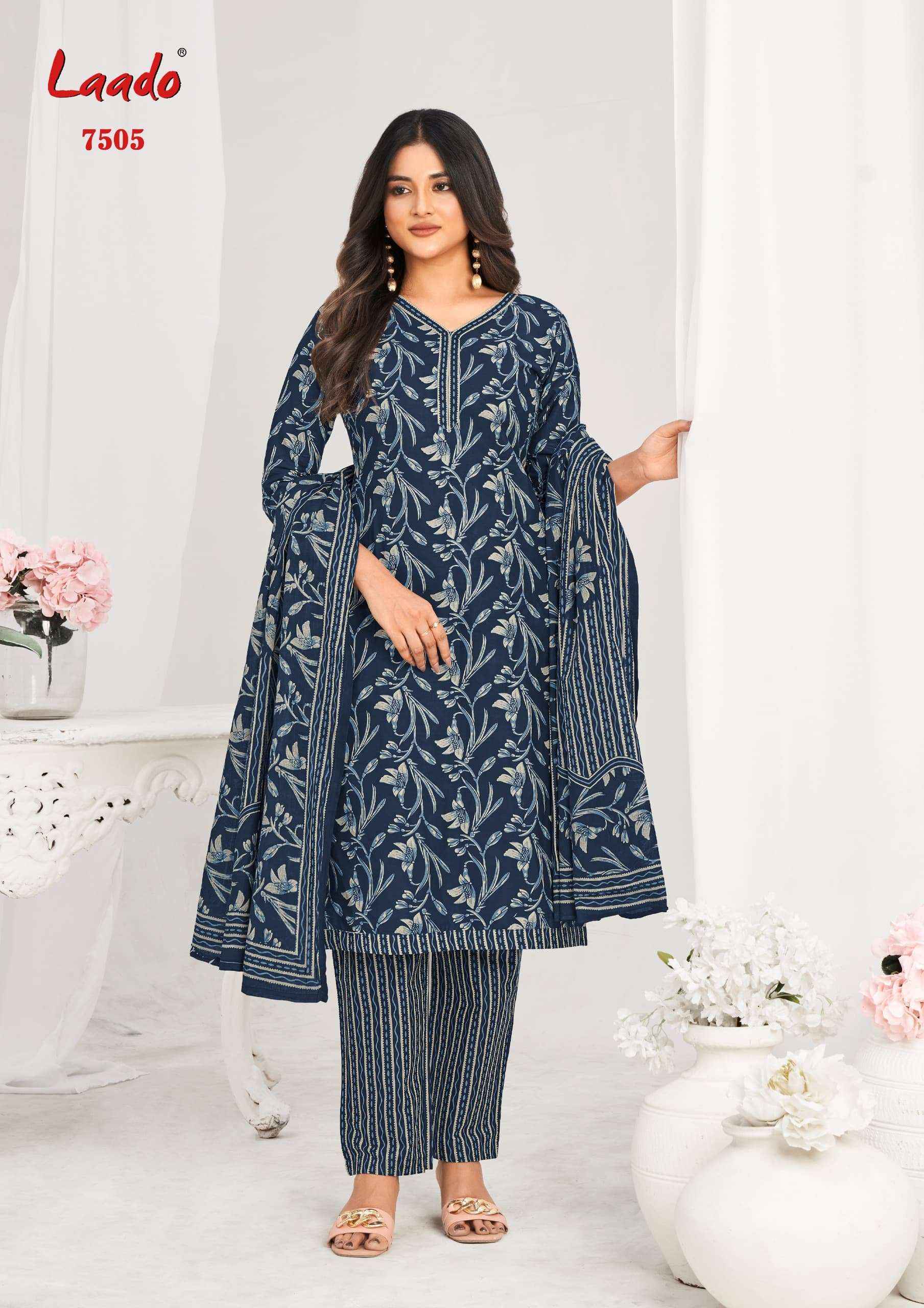 Laado Vol 75 Cotton Dress Material 10 Pc Catalog