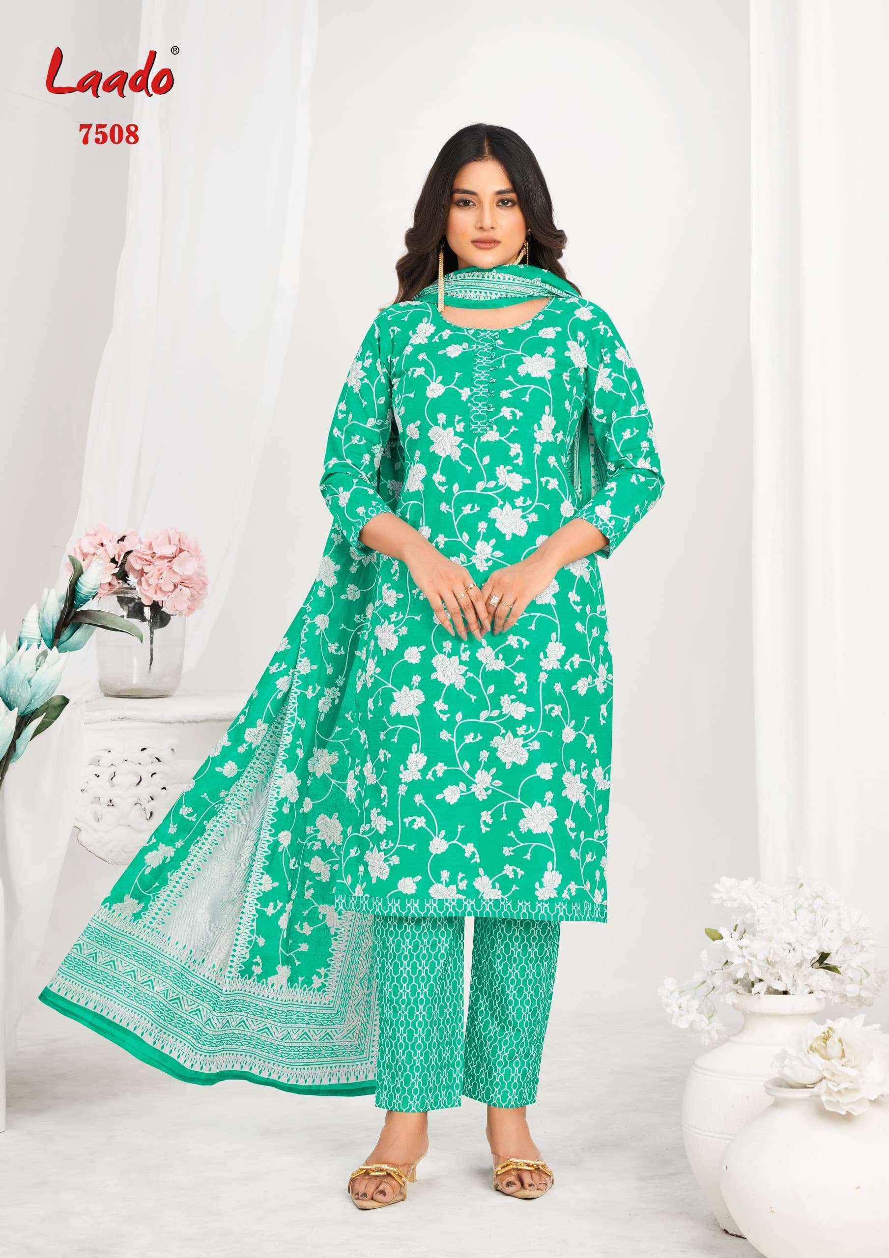 Laado Vol 75 Cotton Dress Material 10 Pc Catalog