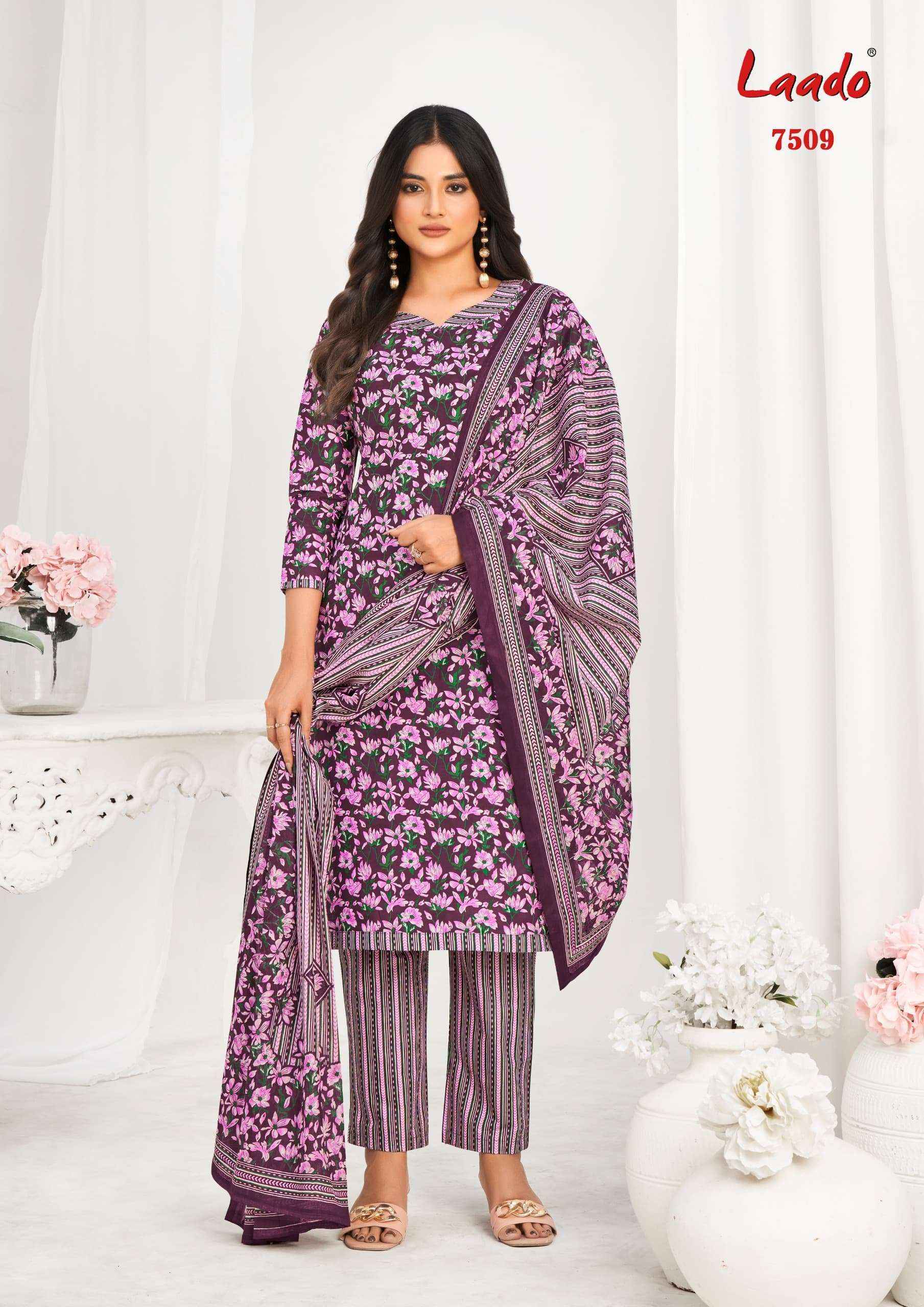 Laado Vol 75 Cotton Dress Material 10 Pc Catalog