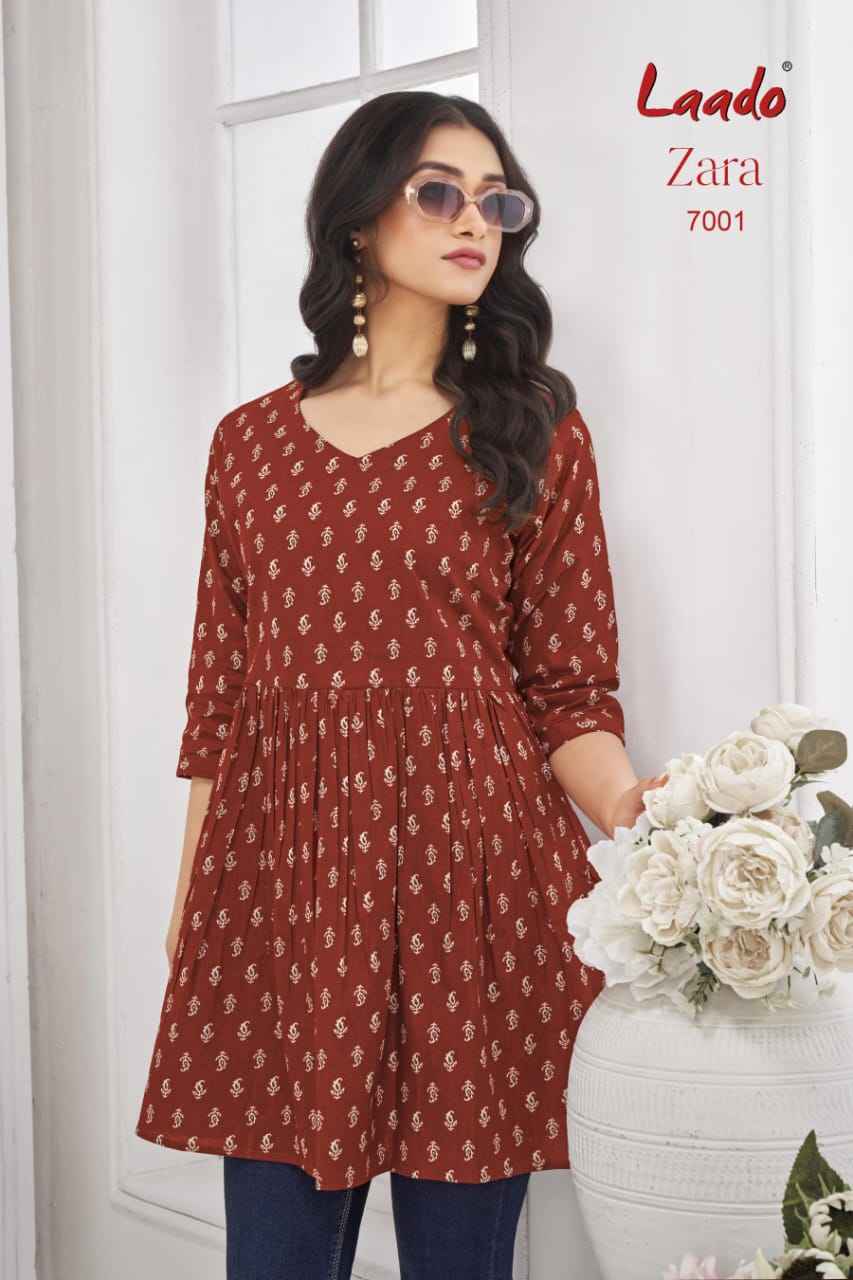 Laado Zara Vol 7 Cotton Kurti 12 pcs Catalogue