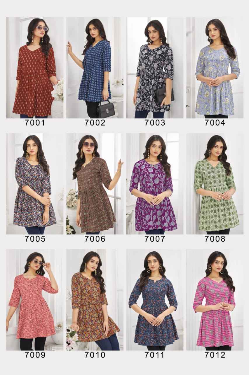 Laado Zara Vol 7 Cotton Kurti 12 pcs Catalogue