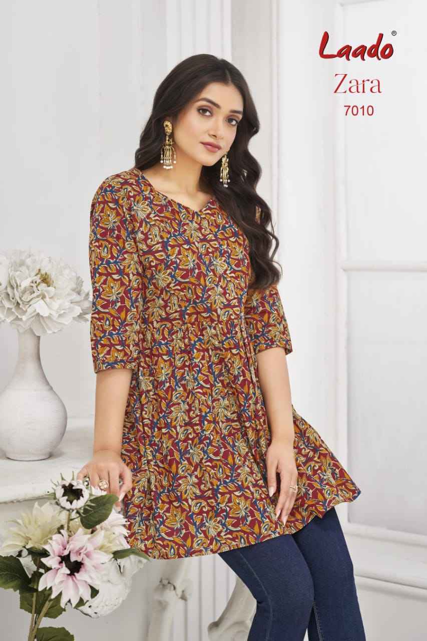 Laado Zara Vol 7 Cotton Kurti 12 pcs Catalogue