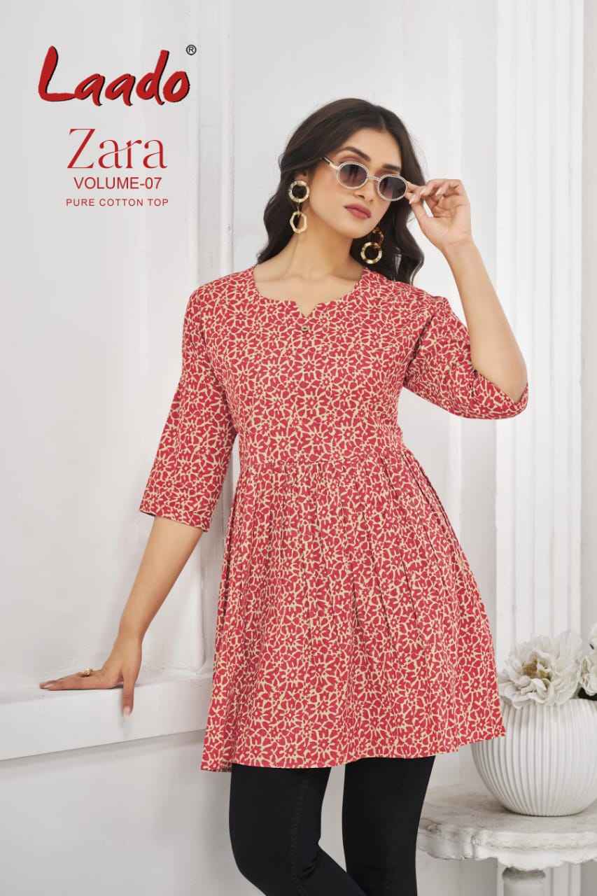 Laado Zara Vol 7 Cotton Kurti 12 pcs Catalogue