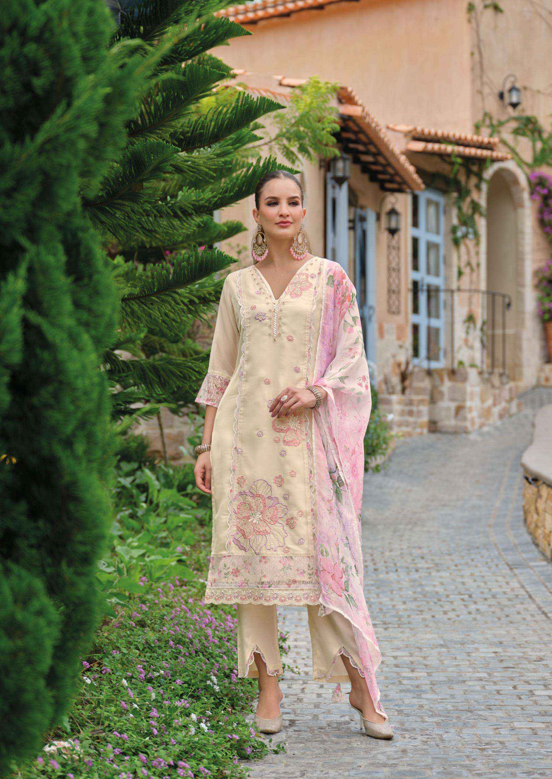Lady Leela Inaya Vol 3 Organza Kurti Combo 4 pcs Catalogue