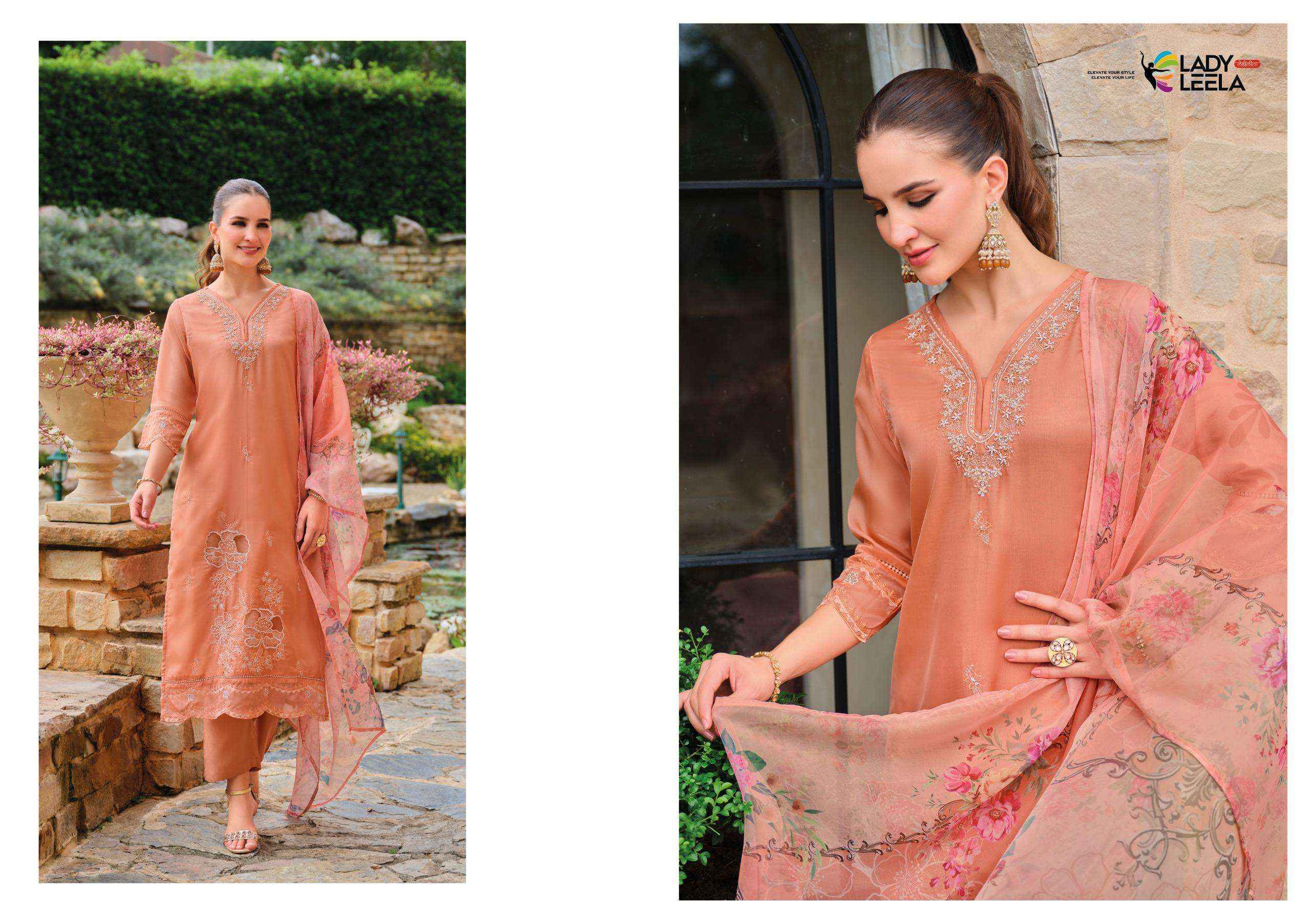 Lady Leela Varnika Vol 2 Organza Kurti Combo 4 pcs Catalogue