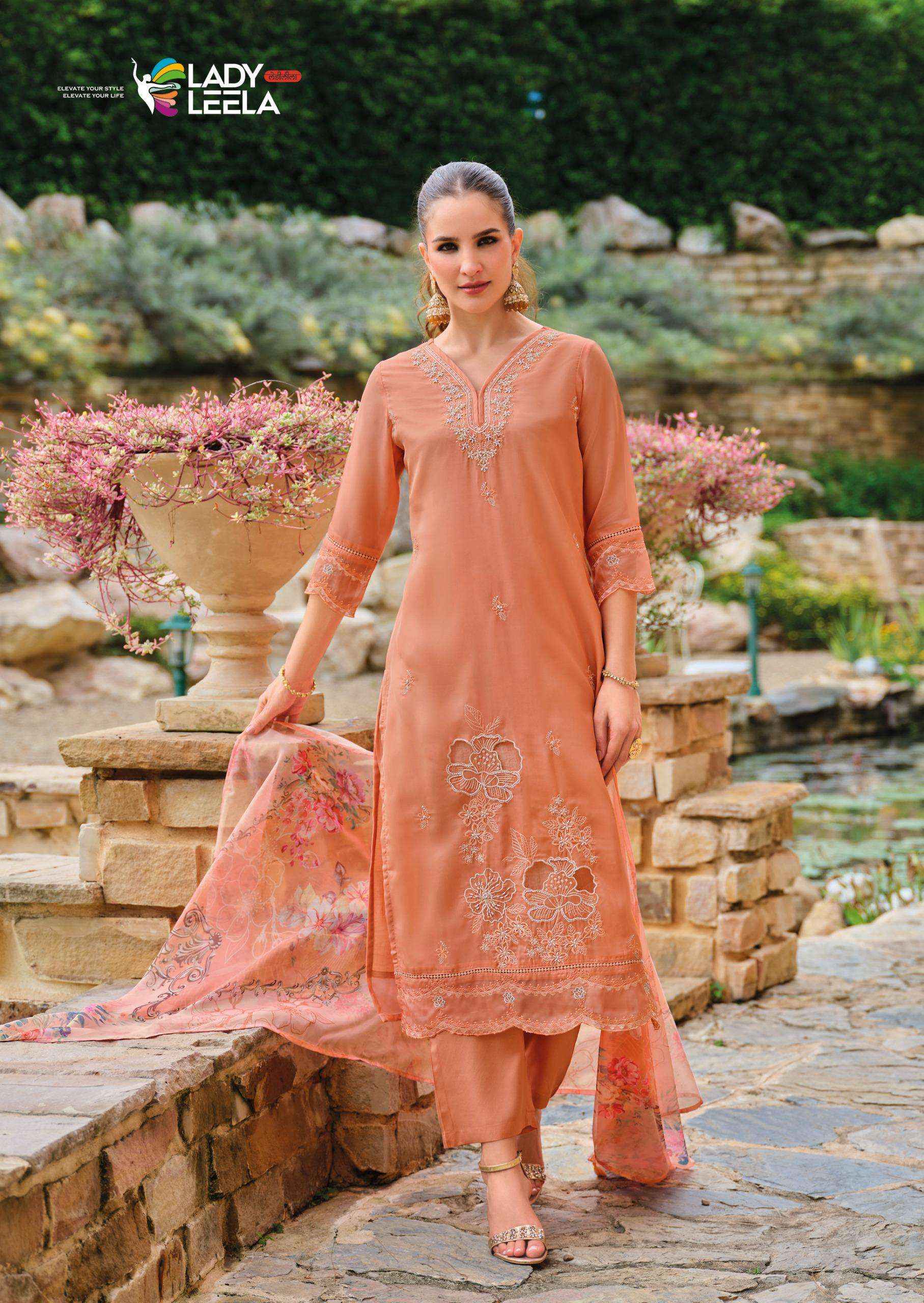 Lady Leela Varnika Vol 2 Organza Kurti Combo 4 pcs Catalogue