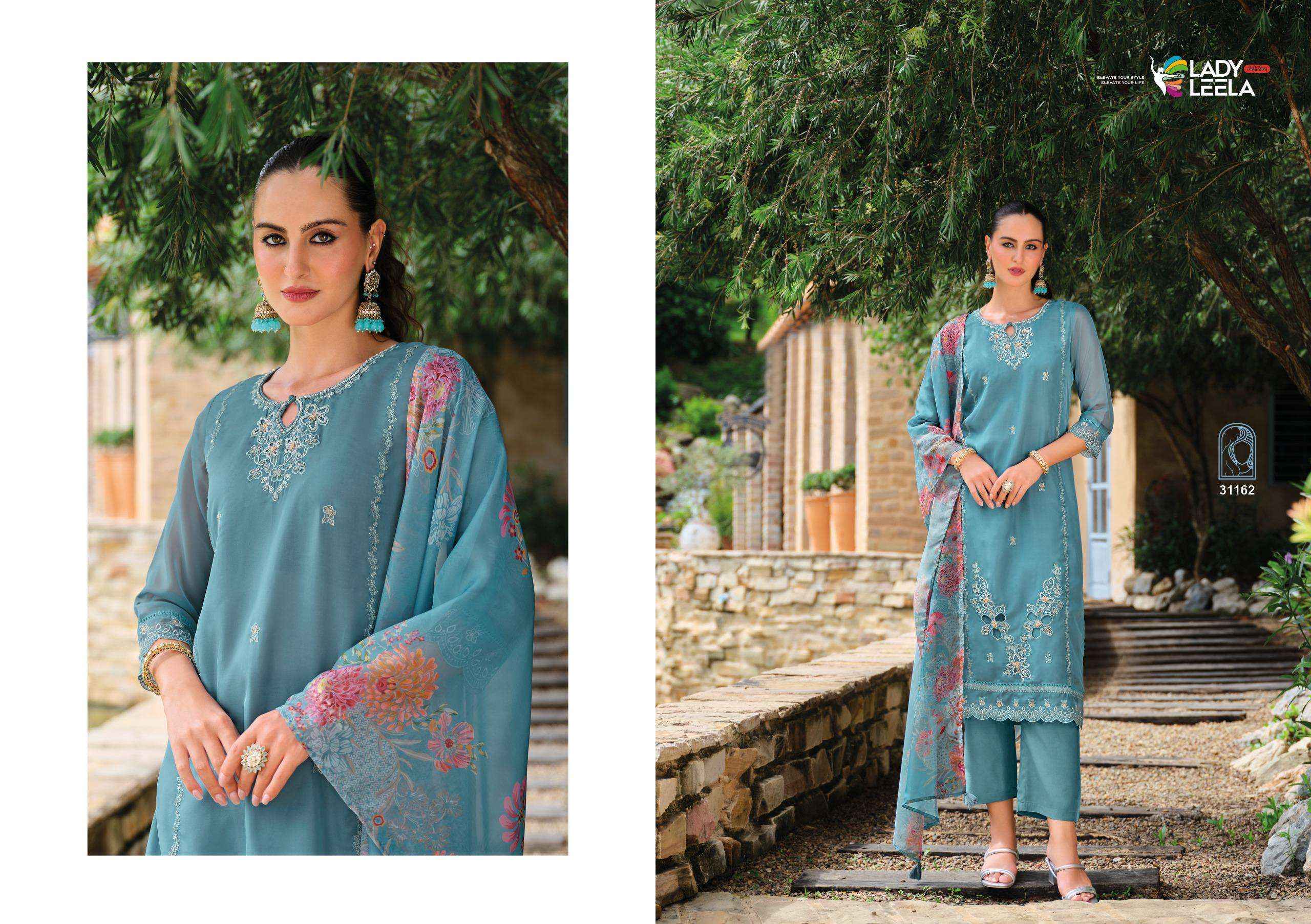 Lady Leela Varnika Vol 2 Organza Kurti Combo 4 pcs Catalogue