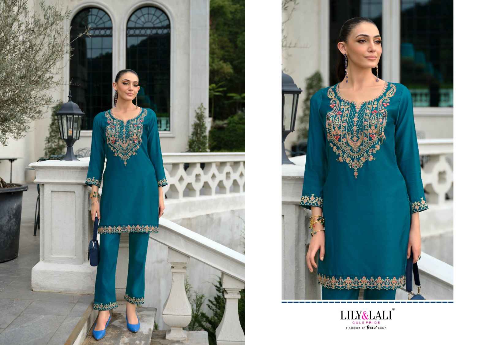Lily & Lali Anora Tissue Silk Co Ord Set 4 pcs Catalogue