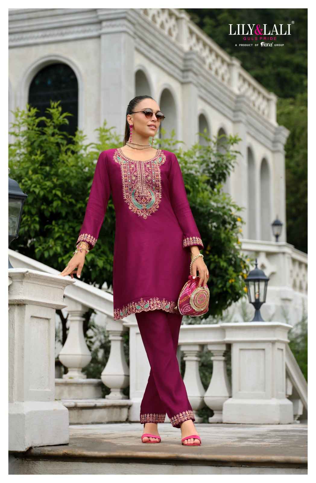 Lily & Lali Anora Tissue Silk Co Ord Set 4 pcs Catalogue