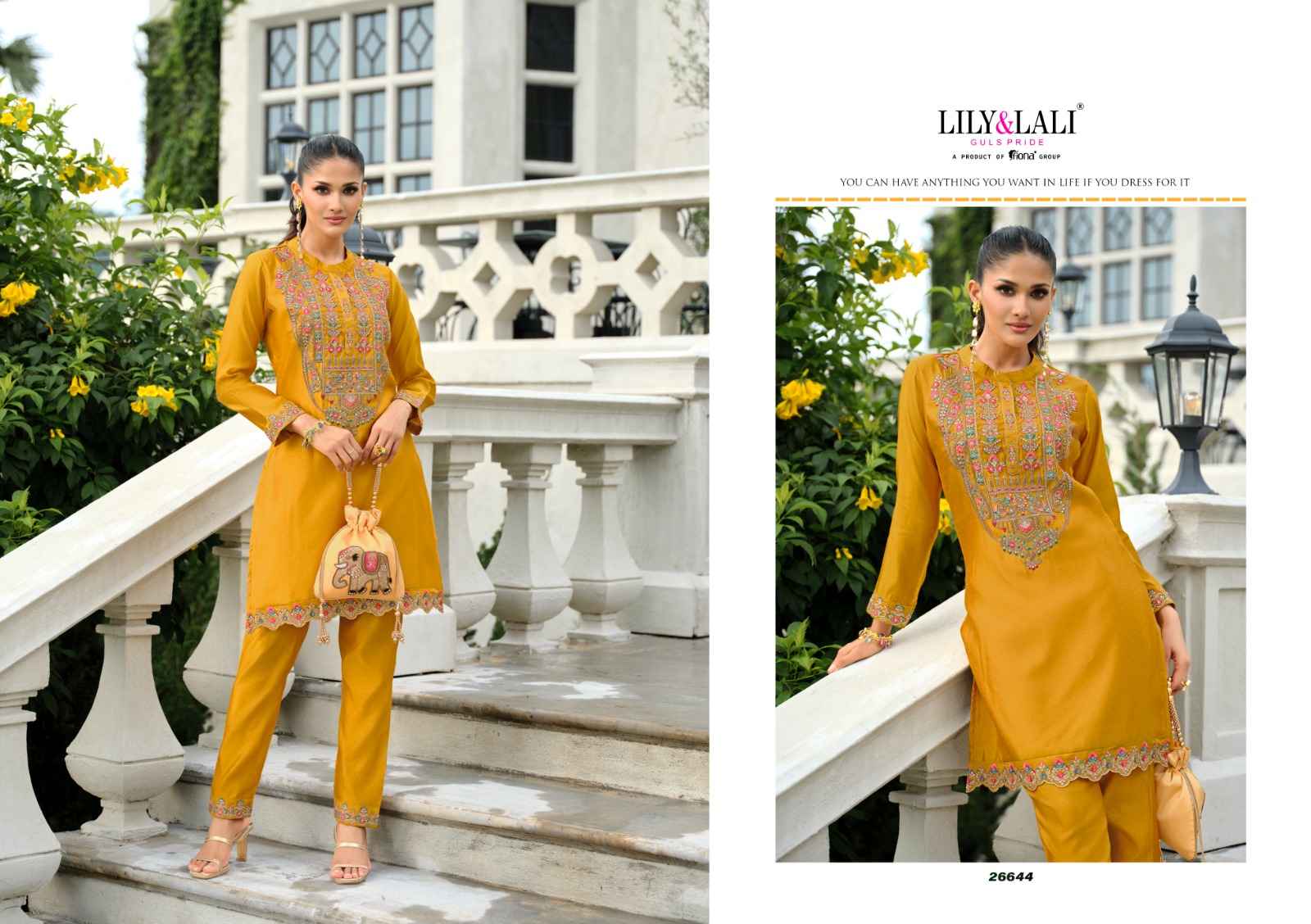 Lily & Lali Anora Tissue Silk Co Ord Set 4 pcs Catalogue