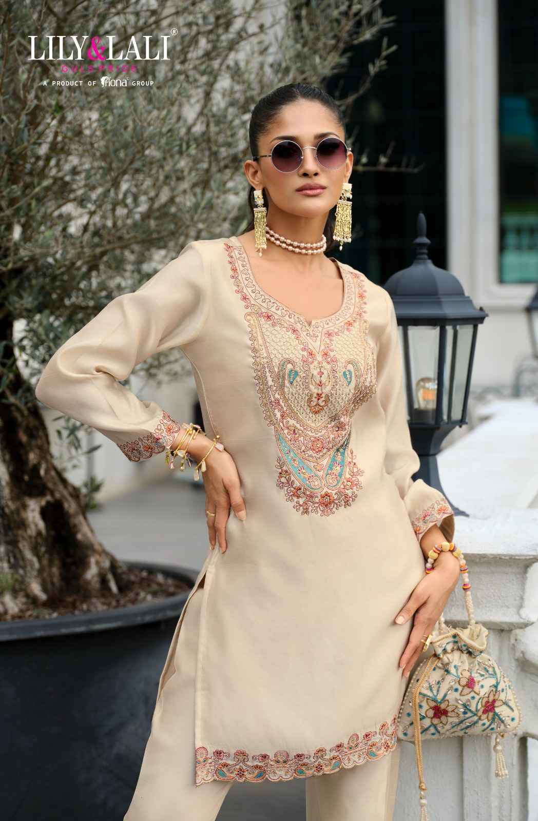 Lily & Lali Anora Tissue Silk Co Ord Set 4 pcs Catalogue