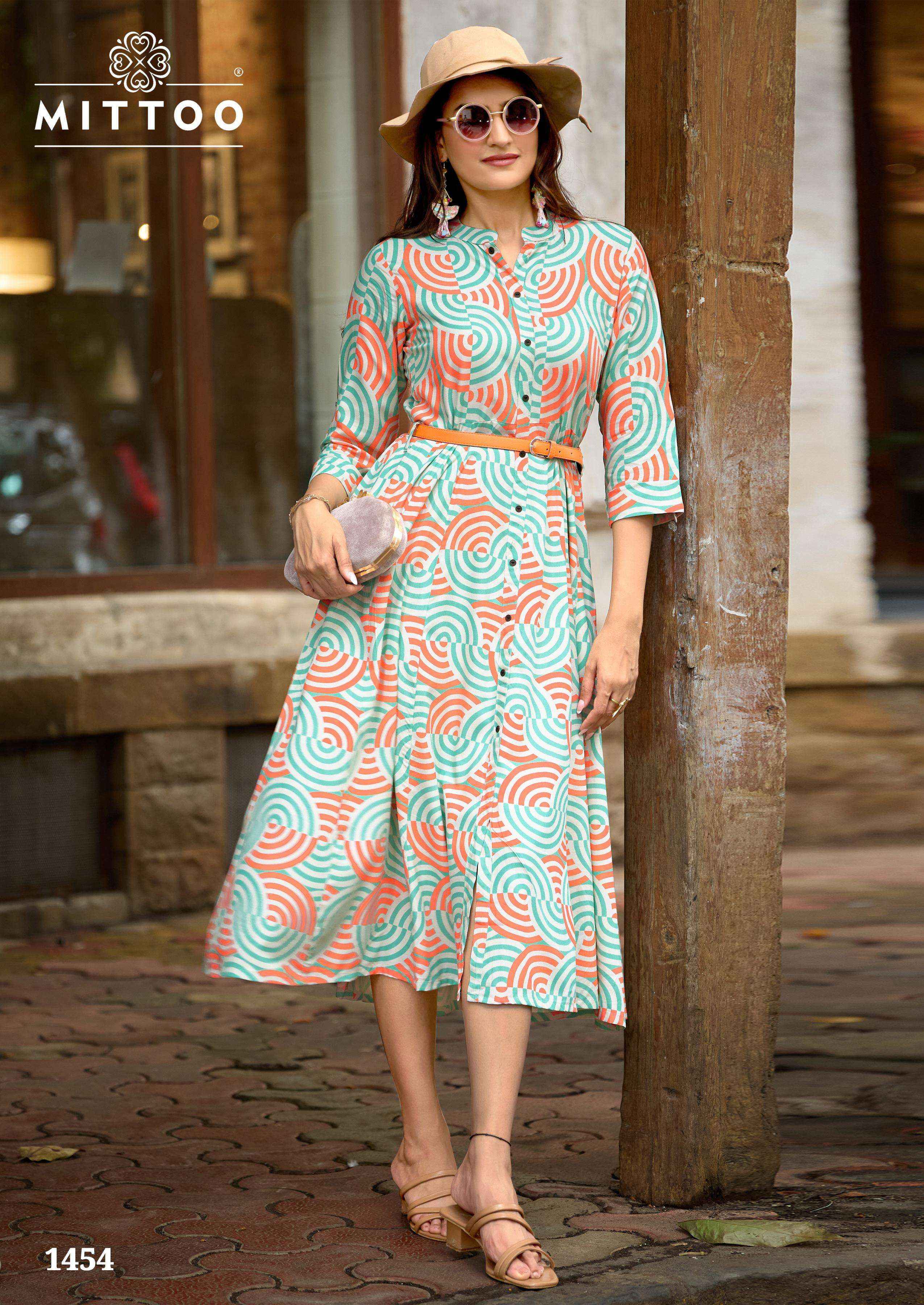 Mittoo Belt Vol 22 Rayon Kurti 6 pcs Catalogue