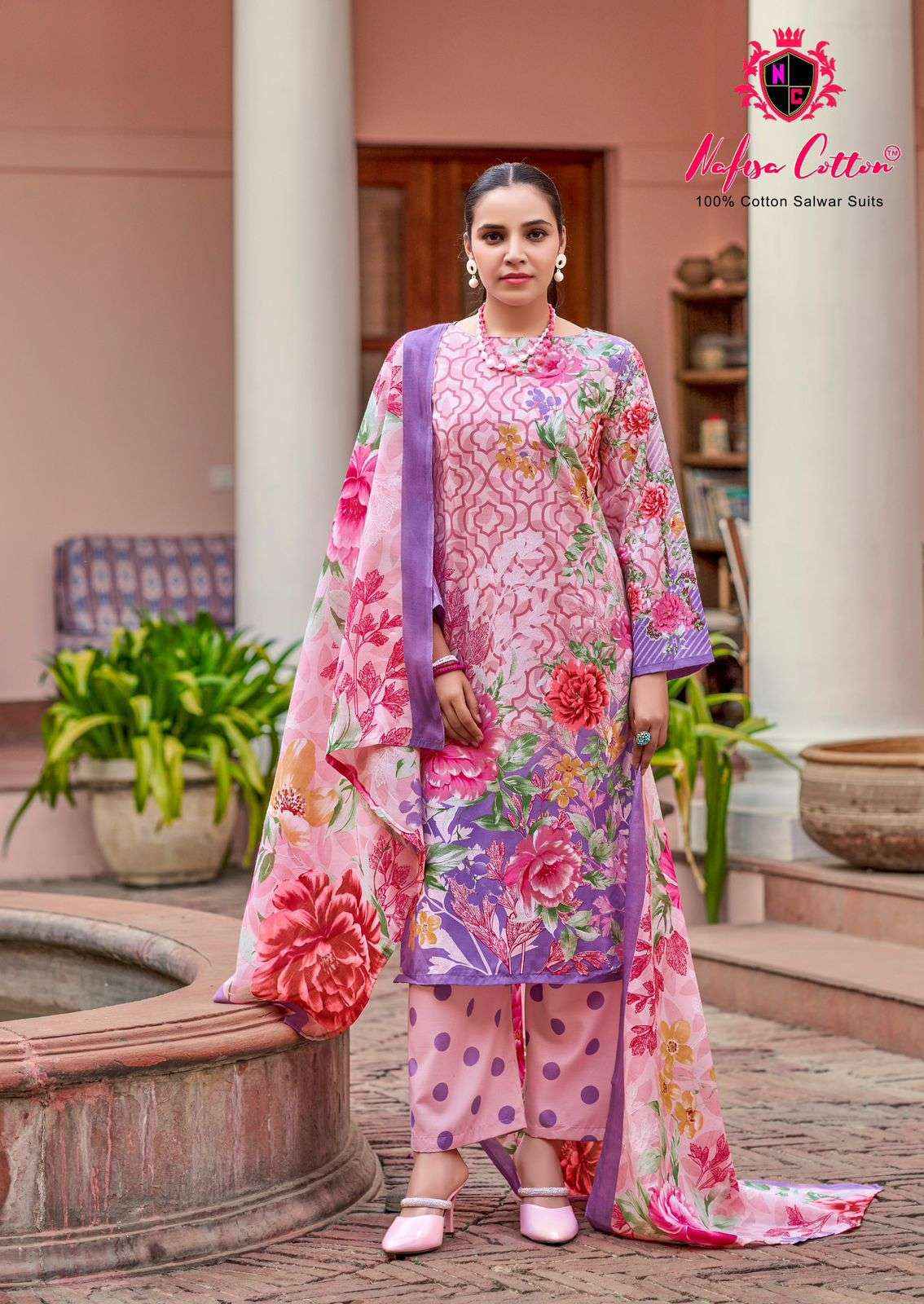 Nafisa Cotton Majestic Cotton Dress Material 6 pcs Catalogue