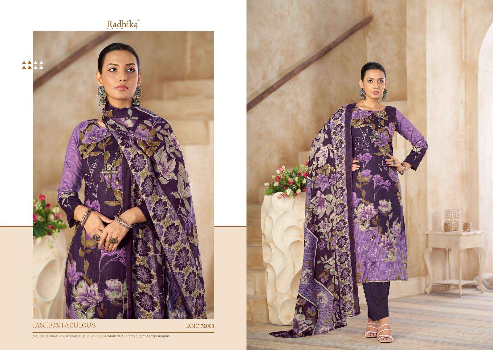 Radhika Fashion Azara Priya Lawn Cotton Dress Material 4 pcs Catalogue