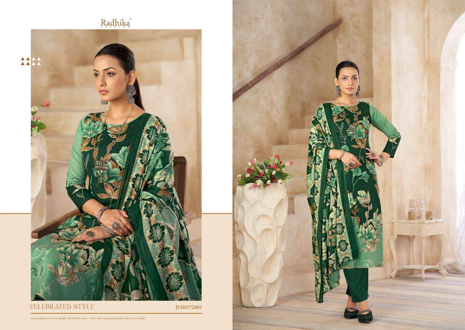 Radhika Fashion Azara Priya Lawn Cotton Dress Material 4 pcs Catalogue