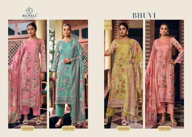 Rupali Fashion Bhuvi Jaam Satin Dress Material 4 pcs Catalogue