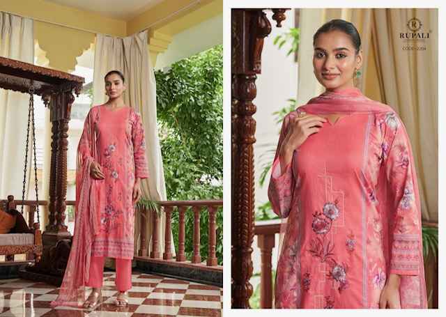 Rupali Fashion Noor Mahal Jaam Satin Dress Material 4 pcs Catalogue