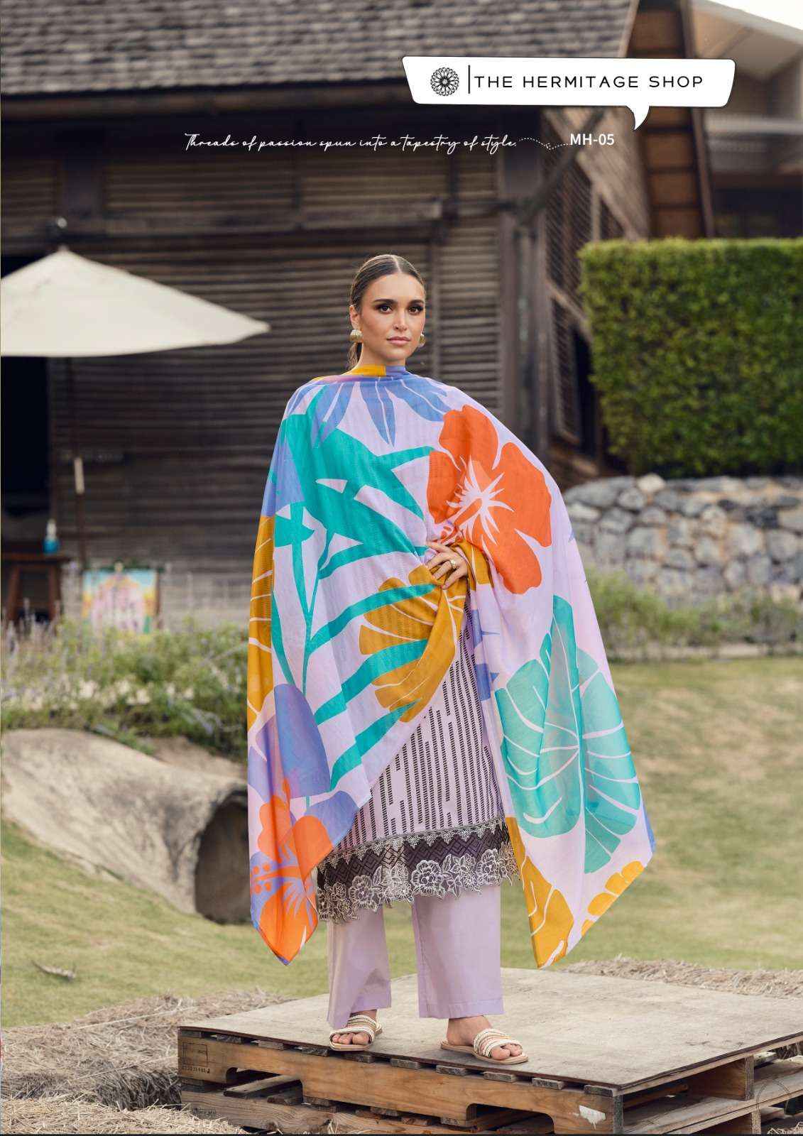 The Hermitage Shop Maham Vol 2 Jam Satin Dress Material wholesale