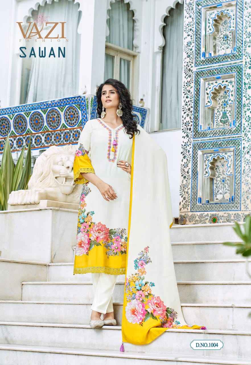 VAZI Sawan Viscouse Kurti Combo 4 pcs Catalogue