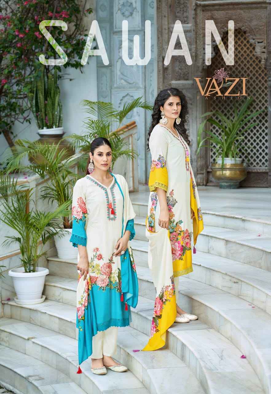 VAZI Sawan Viscouse Kurti Combo 4 pcs Catalogue