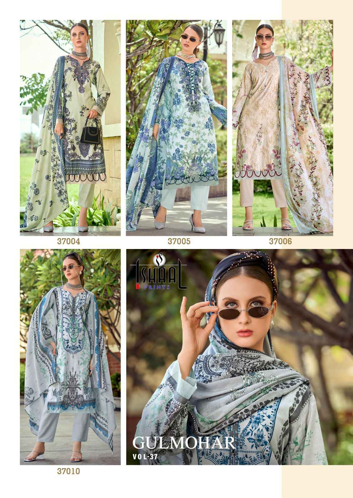 Ishaal Prints Gulmohar Vol 37 Lawn Dress Material 10 Pc Catalouge