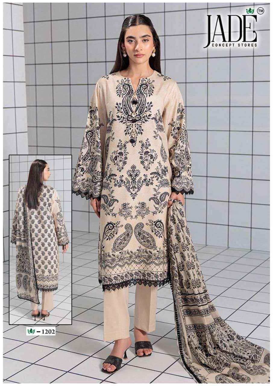 Jade Crimson Vol 12 Lawn Cotton Dress Material 6 pc Cataloge