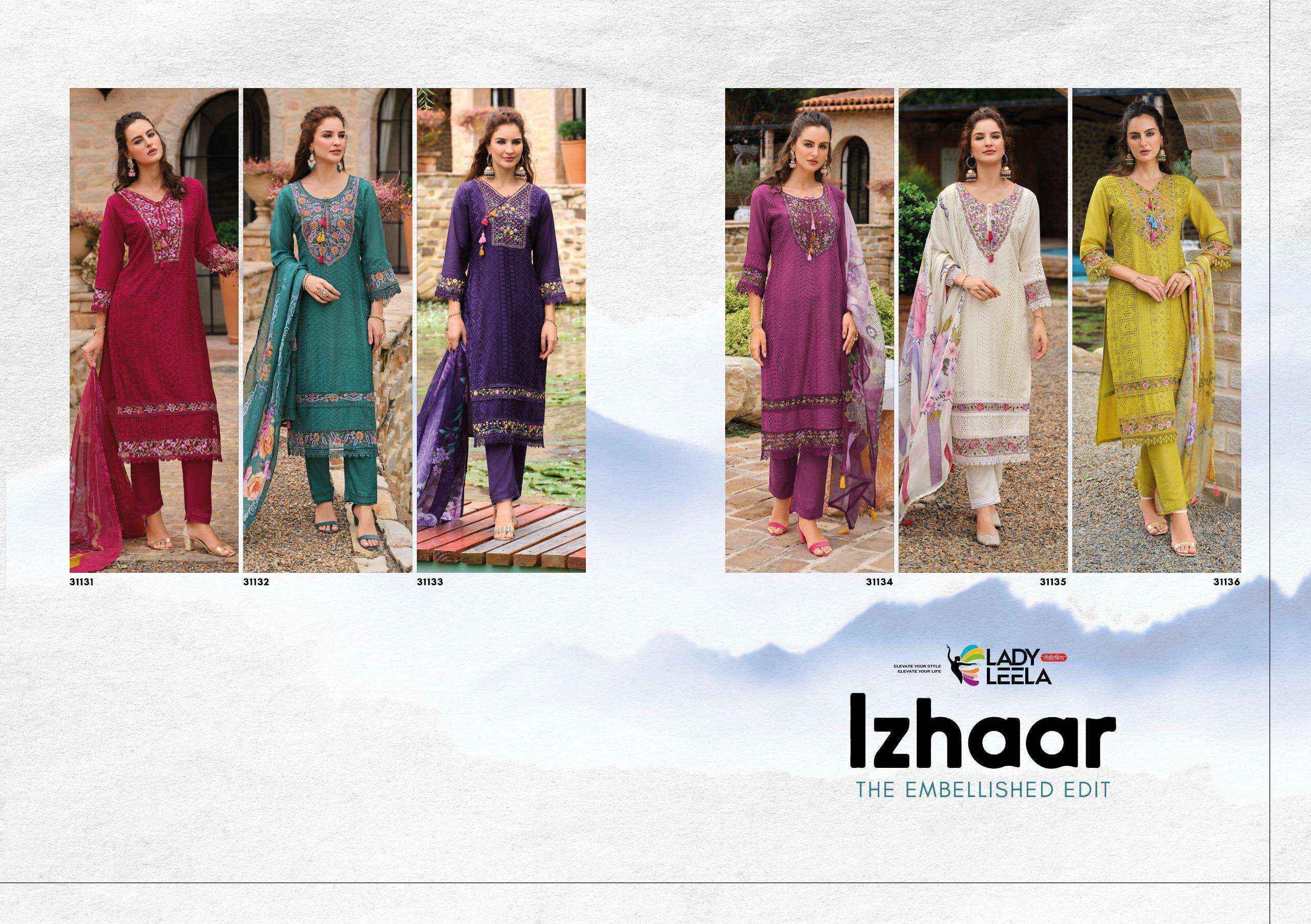 Lady Leela Izhaar Muslin Kurti Combo 6 pcs Catalogue