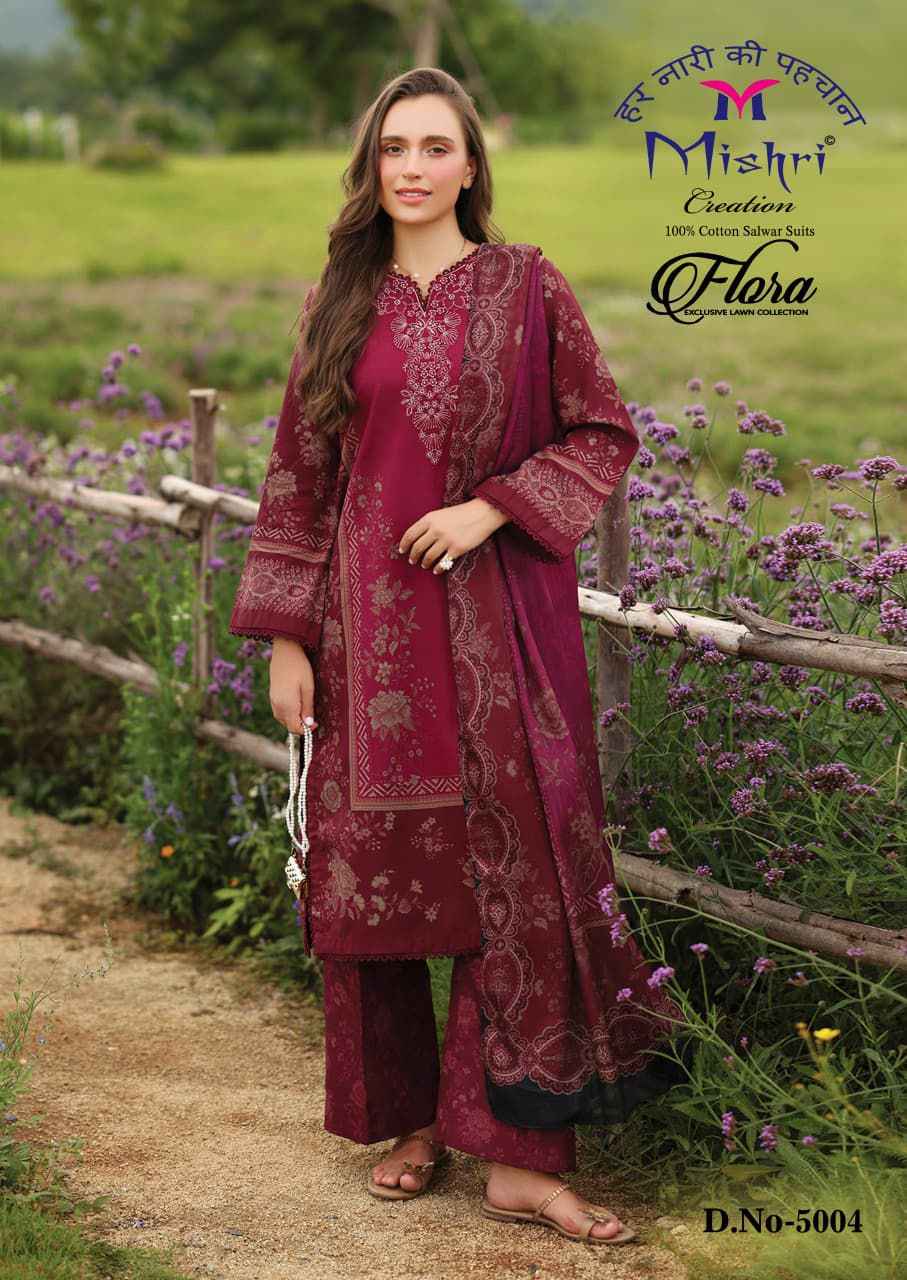 Mishri Creation Flora Vol 5 Lawn Cotton Dress Material 6 pcs Catalogue