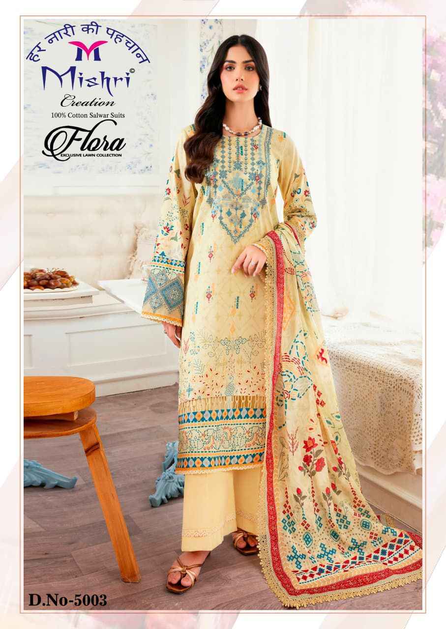Mishri Creation Flora Vol 5 Lawn Cotton Dress Material 6 pcs Catalogue