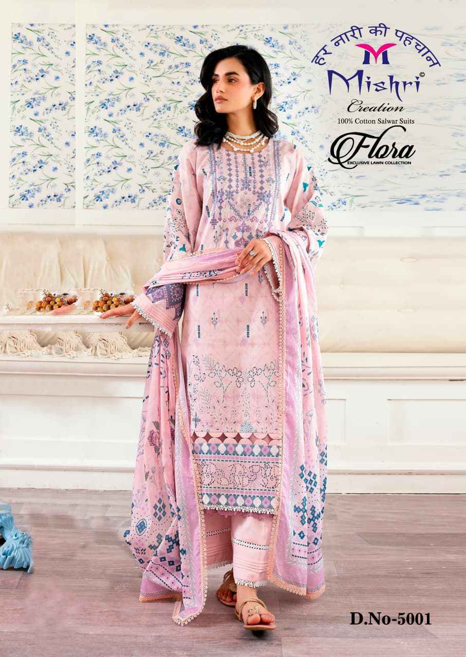 Mishri Creation Flora Vol 5 Lawn Cotton Dress Material 6 pcs Catalogue