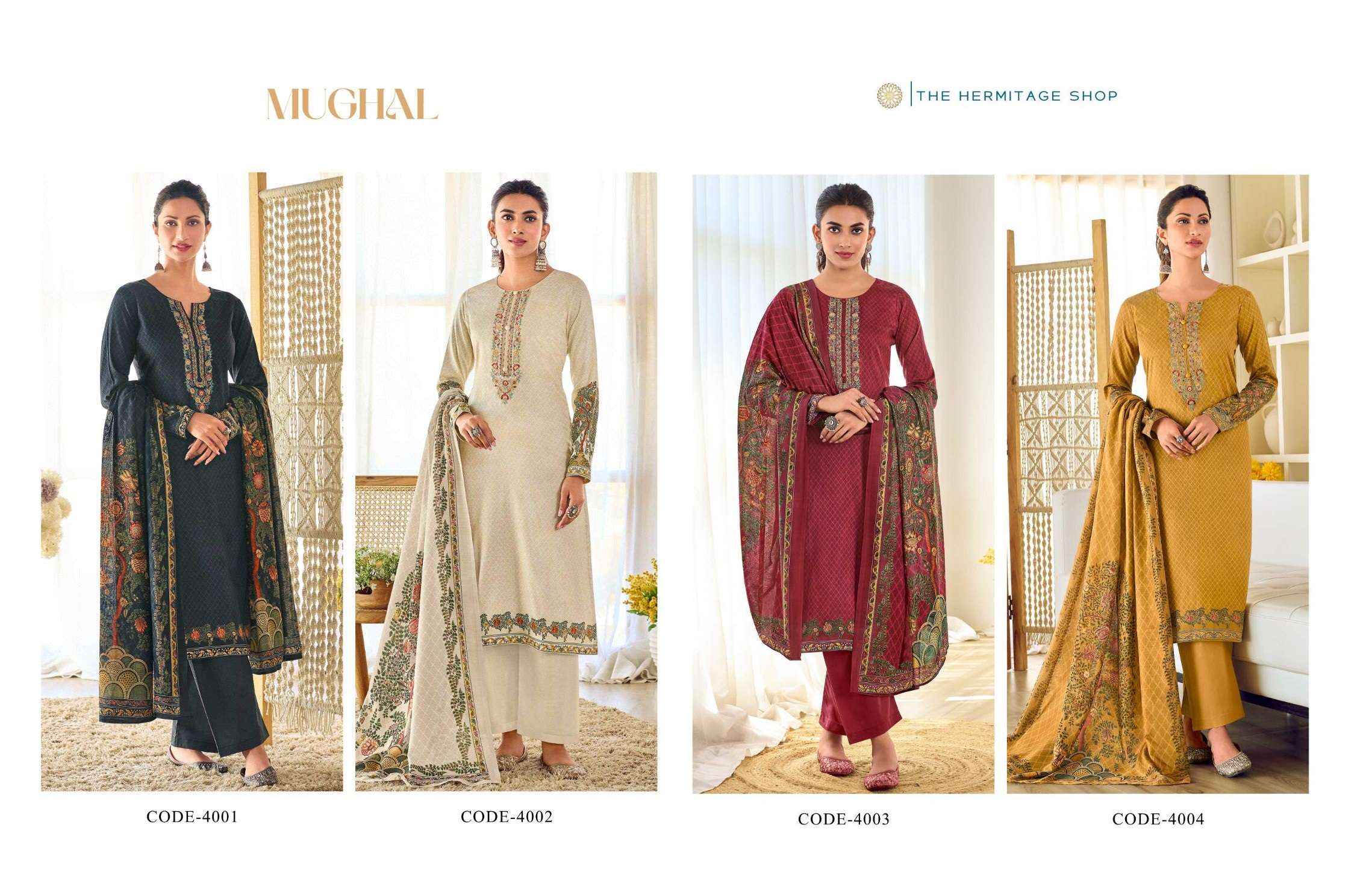 Nisanka Mughal Lawn Cotton Dress Material 6 pcs Catalogue