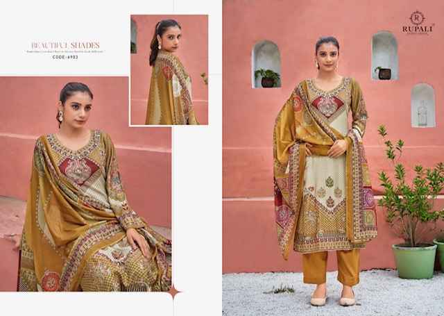 Rupali Fashion Samantha Muslin Dress Material 4 pcs Catalogue