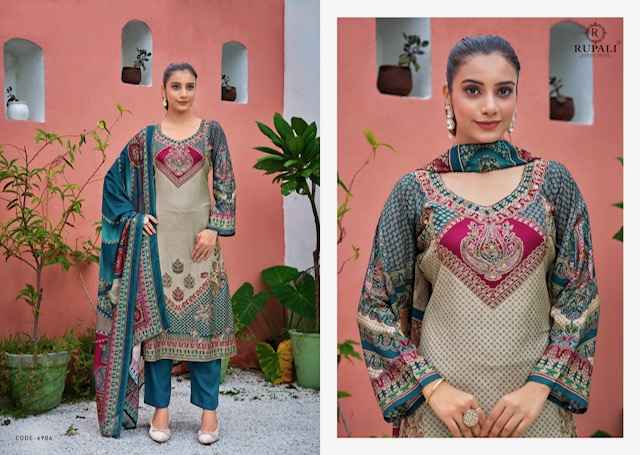 Rupali Fashion Samantha Muslin Dress Material 4 pcs Catalogue