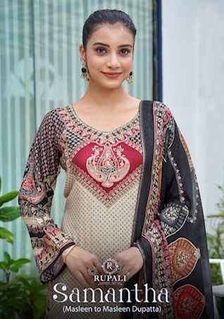 Rupali Fashion Samantha Muslin Dress Material 4 pcs Catalogue