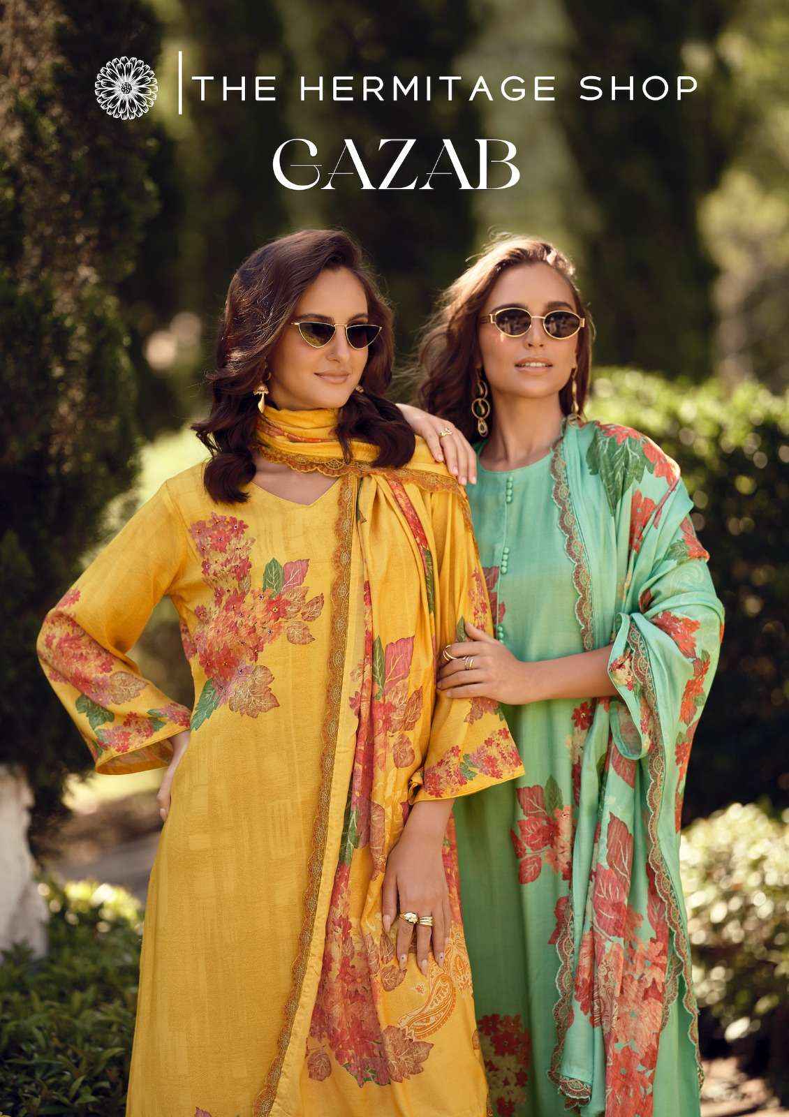 The Hermitage Shop Gazab Cotton Silk Dress Material 4 pcs Catalogue