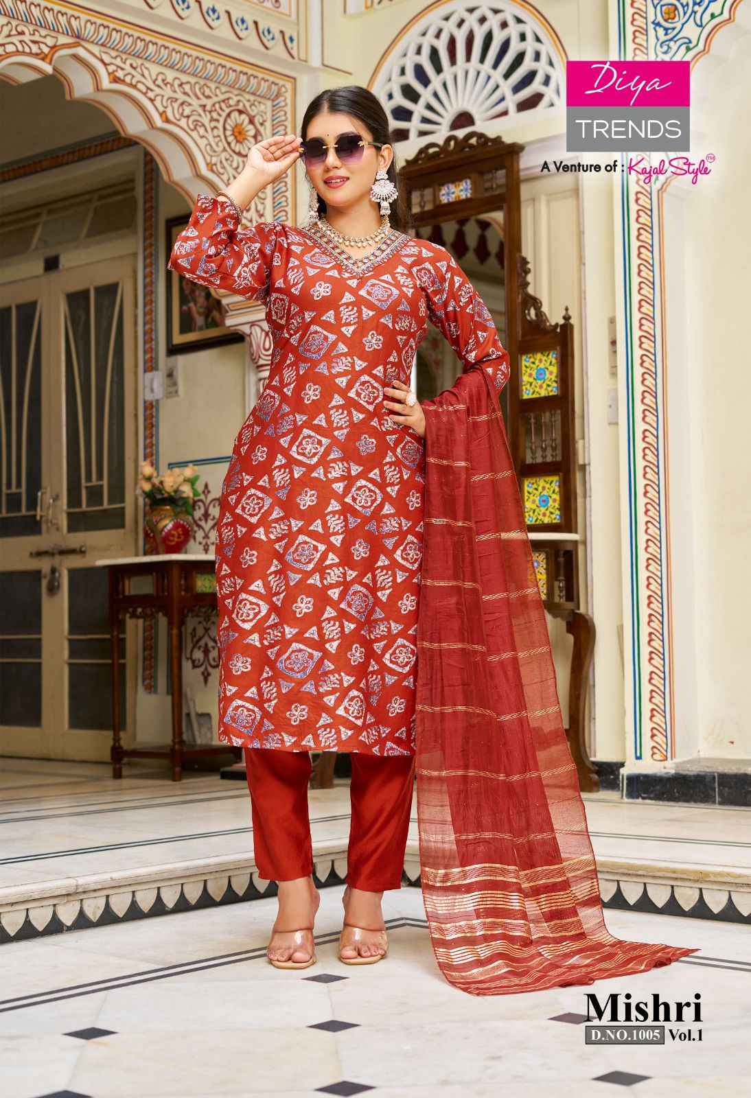 Diya Trends Mishri Vol 1 Vertican Kurti Combo 10 pcs Catalogue