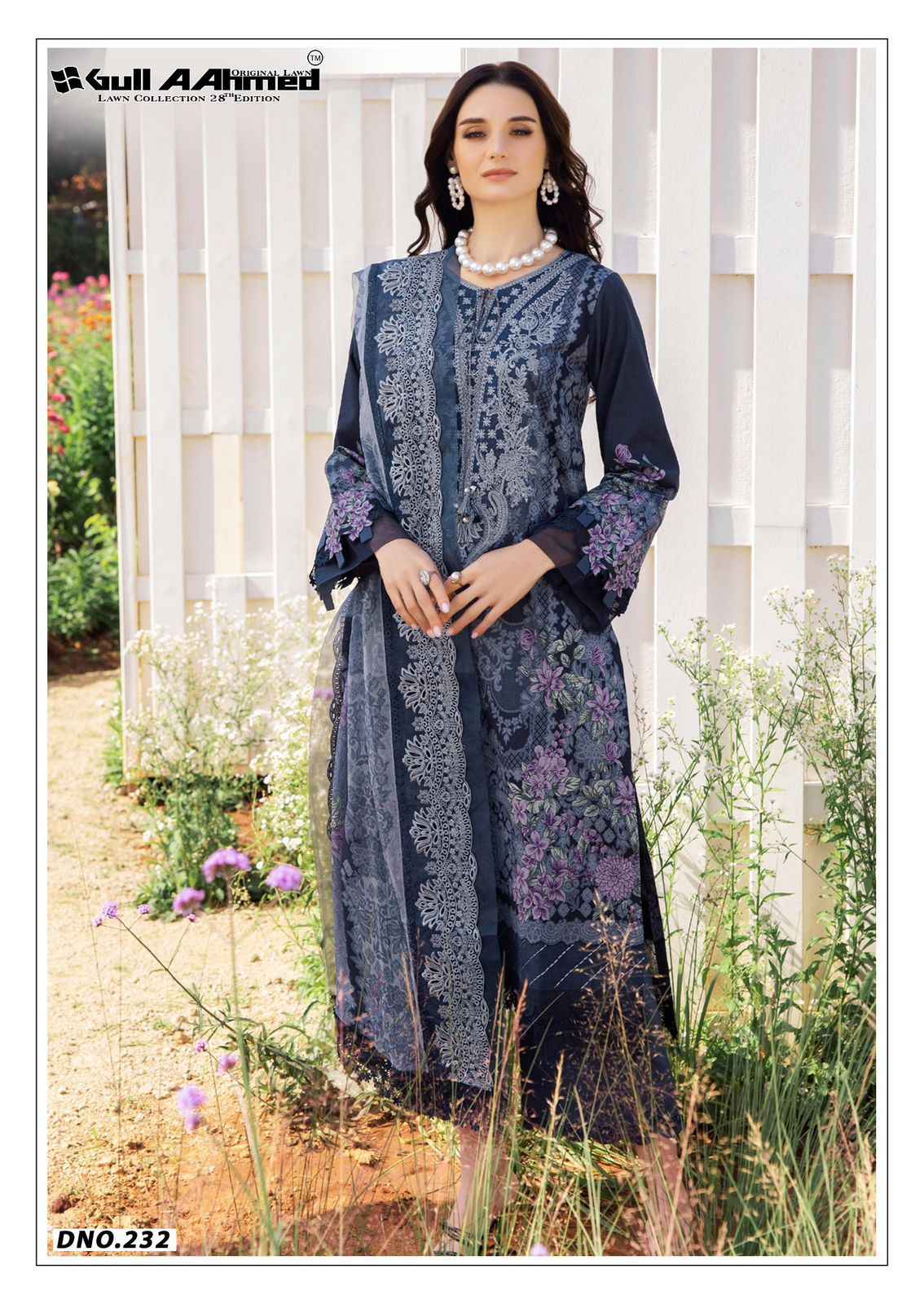 Gull Ahmed Lawn Collection Vol 28 Lawn Cotton Dress Material 6 Pc Catalouge