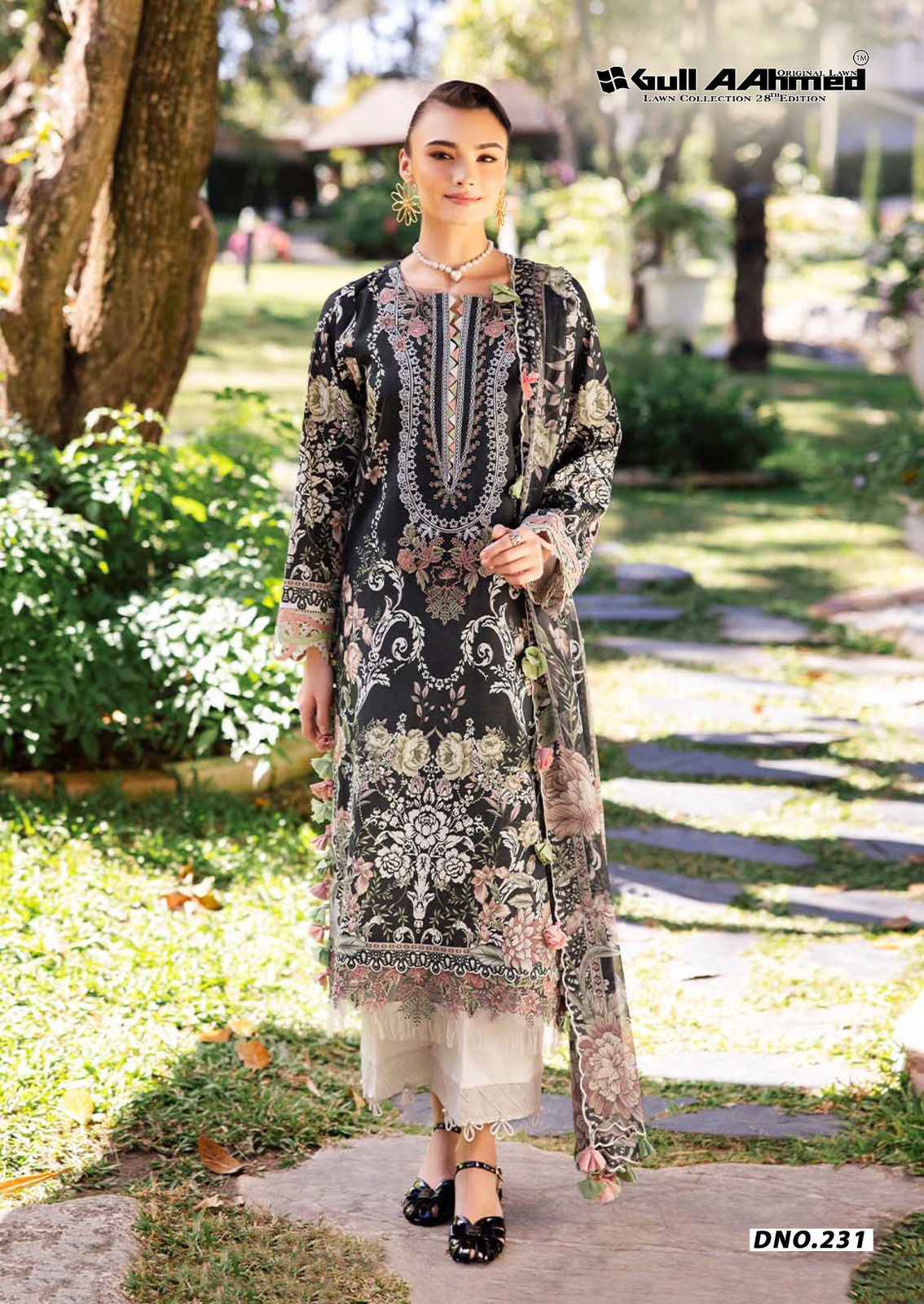Gull Ahmed Lawn Collection Vol 28 Lawn Cotton Dress Material 6 Pc Catalouge