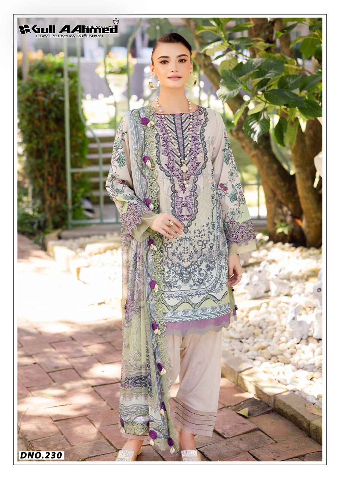 Gull Ahmed Lawn Collection Vol 28 Lawn Cotton Dress Material 6 Pc Catalouge